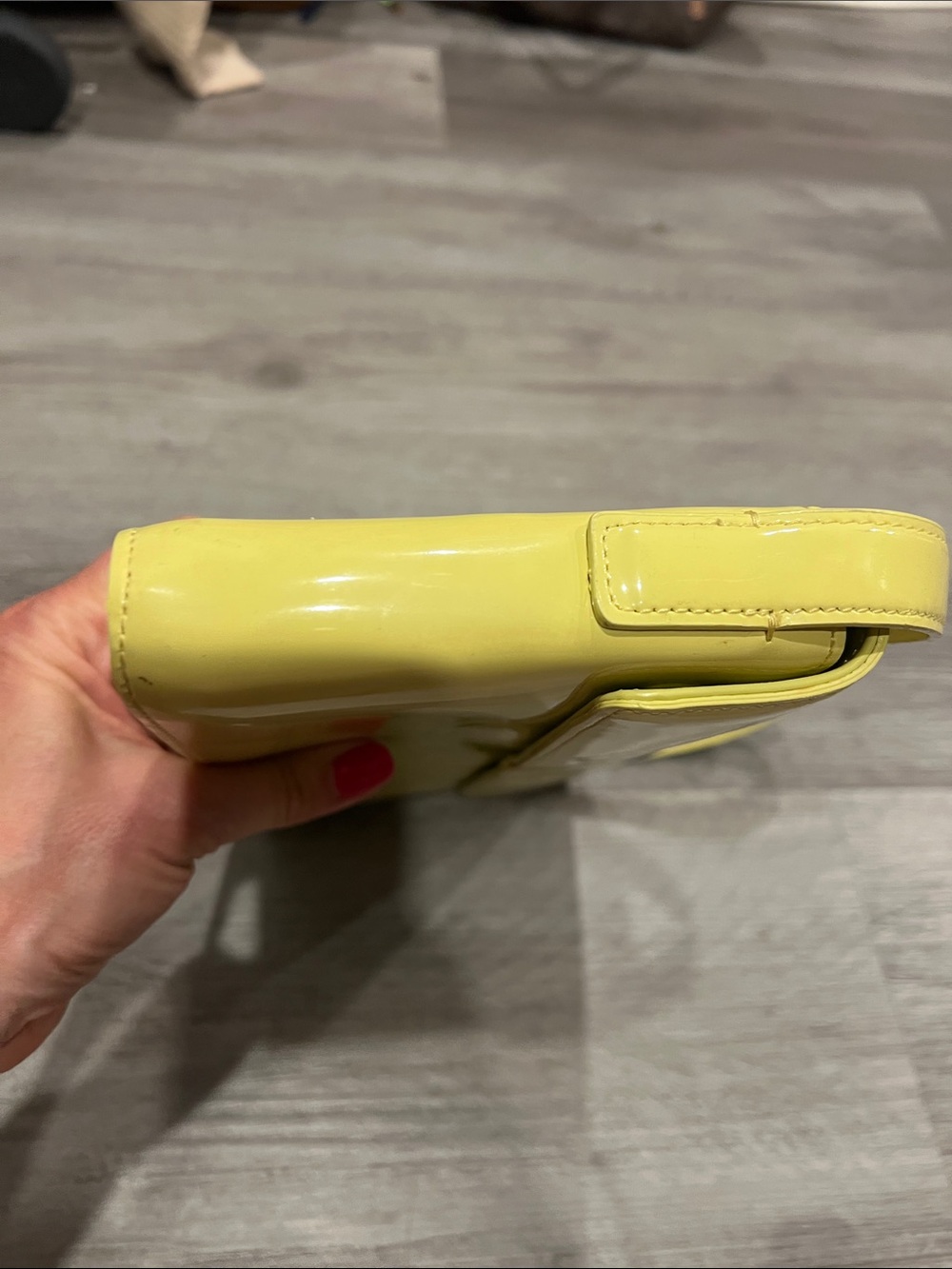 DKNY City Vintage Yellow Patent Leather Shoulder Bag - Picture 10 of 13